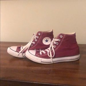 High Top Converse Maroon
